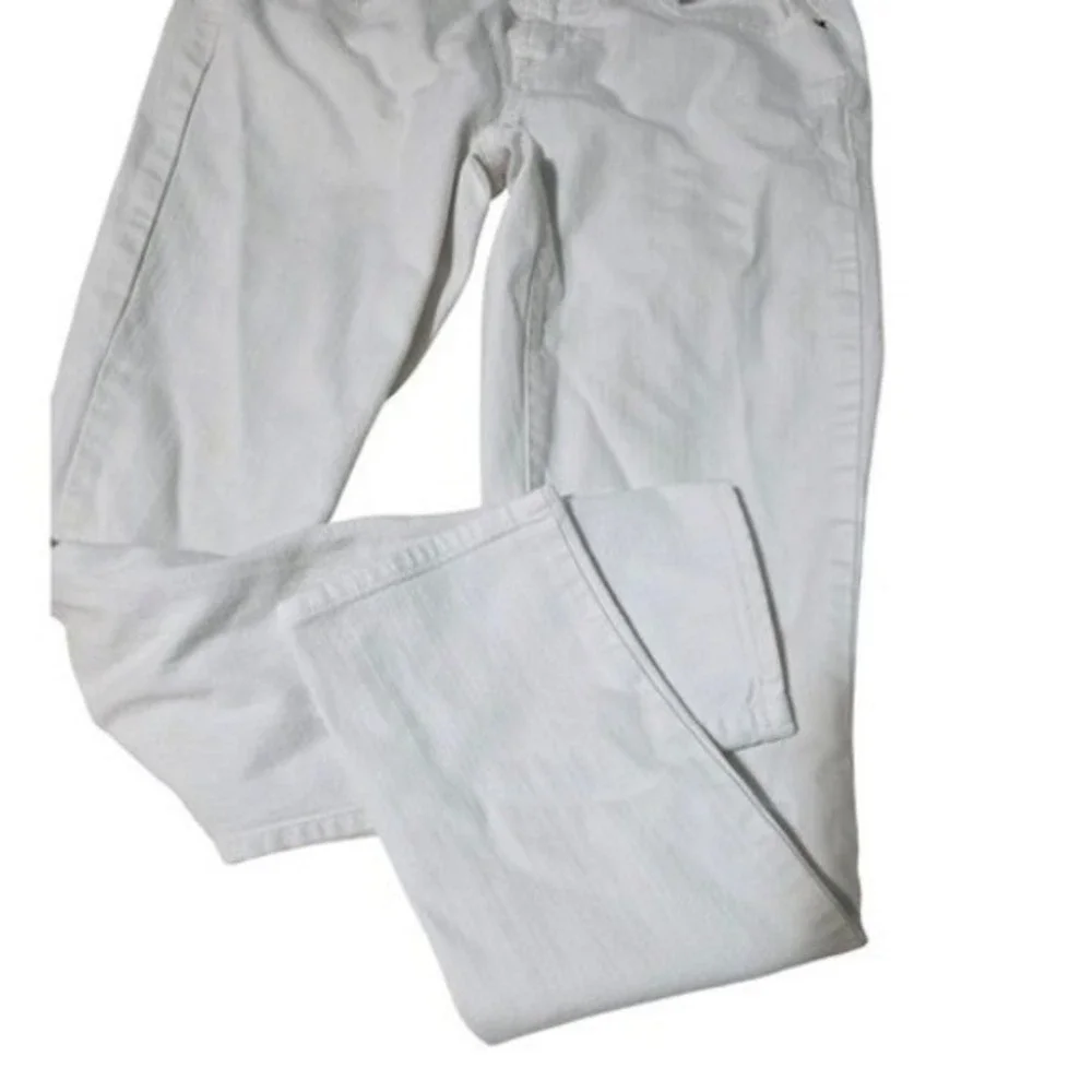 J.Crew Toothpick Ankle Skinny Jeans Womens 26 White Denim Mid Rise Cropped Pants